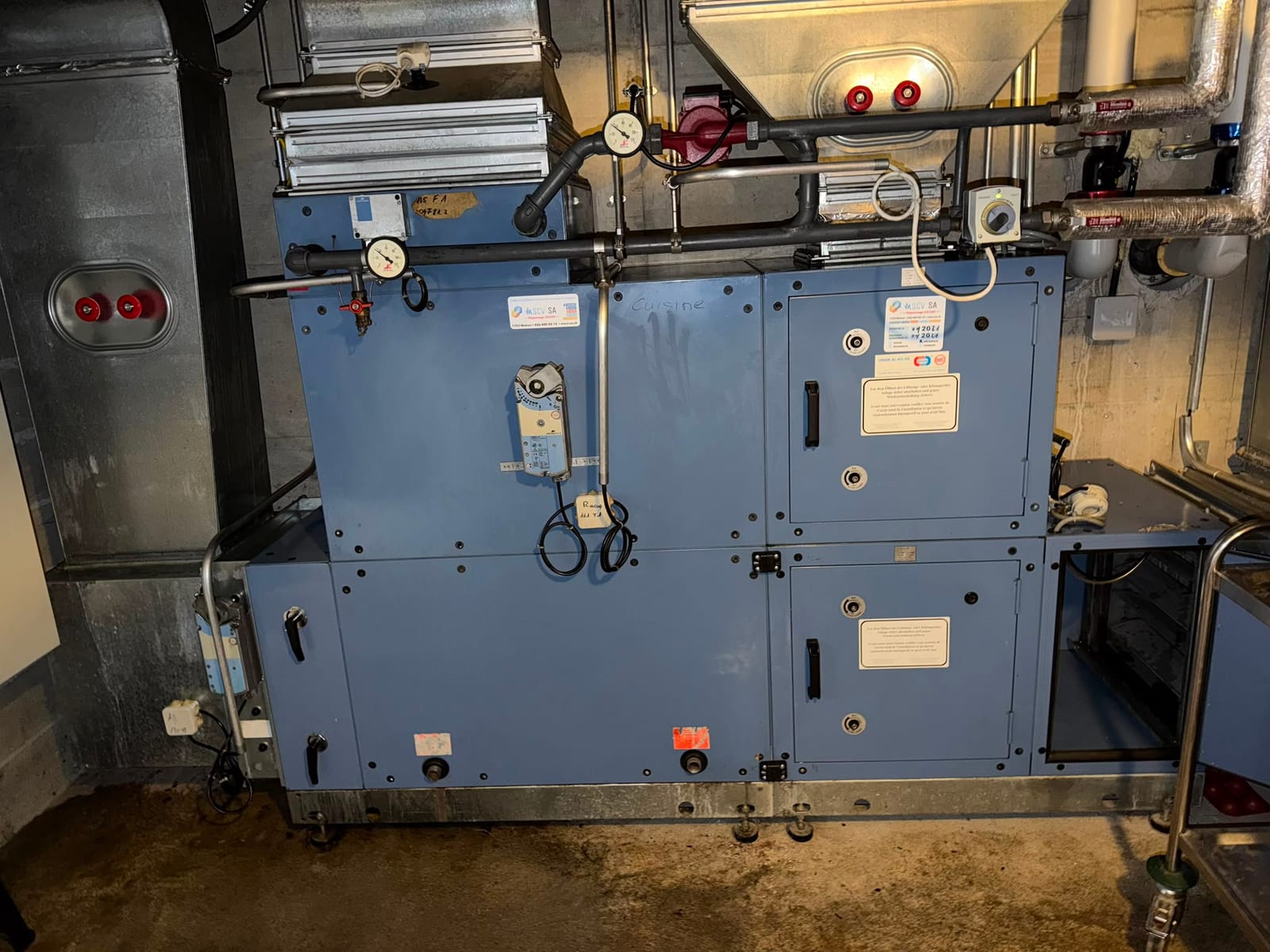 Monobloc de ventilation installé et entretenu par MSCV SA